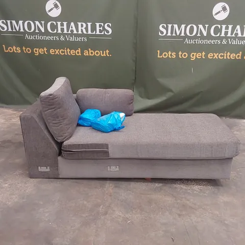 QUALITY DESIGNER CORNER SOFA CHAISE SECTION - GREY FABRIC