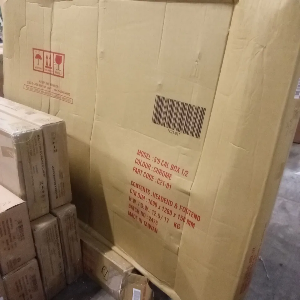 BOXED DESIGNER 5FT KING SIZE BED (2 BOXES)