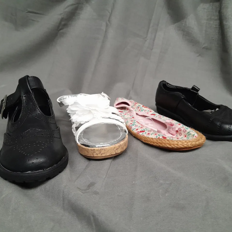 BOX OF APPROX 35 ASSORTED KIDS SHOES IN VARIOUS SIZES & COLOURS 