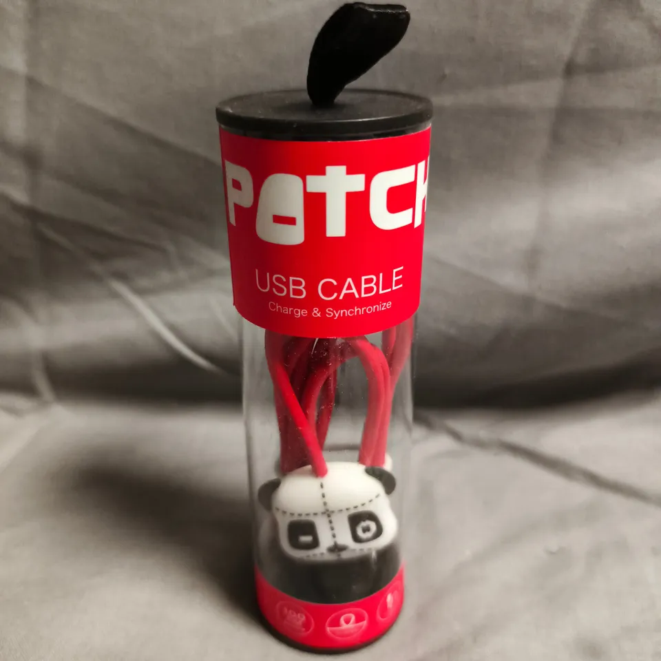 BOX OF APPROXIMATELY 20 ASSORTED PATCH PANDA USB CABLES
