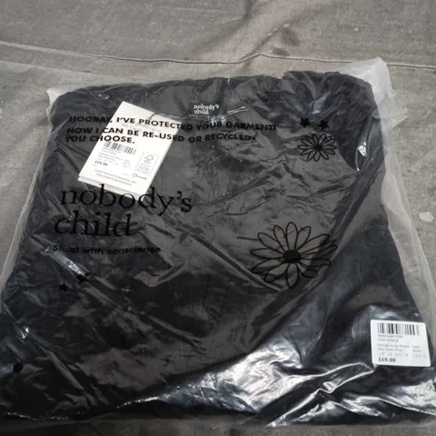 NOBODY'S CHILD STARLIGHT LONG SLEEVE MIMI DRESS – UK 10 (EU 38) BLACK