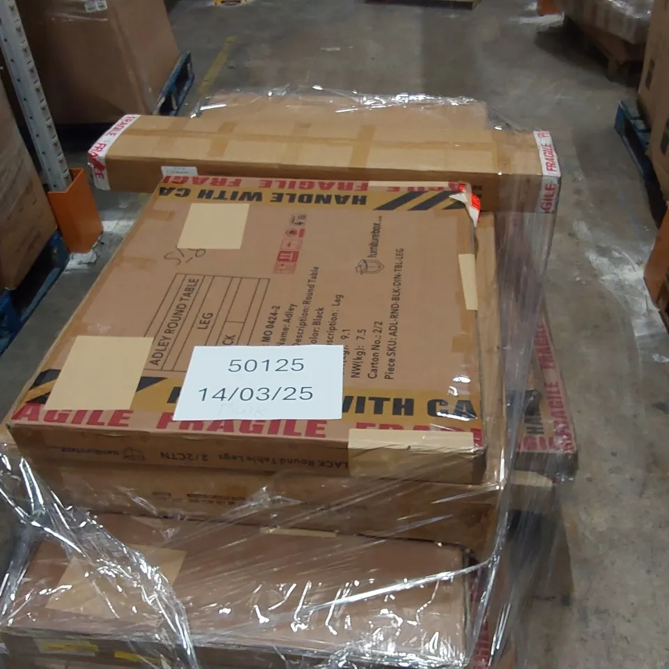 PALLET TO CONTAIN A LARGE QUANTITY OF FURNITURE PARTS 