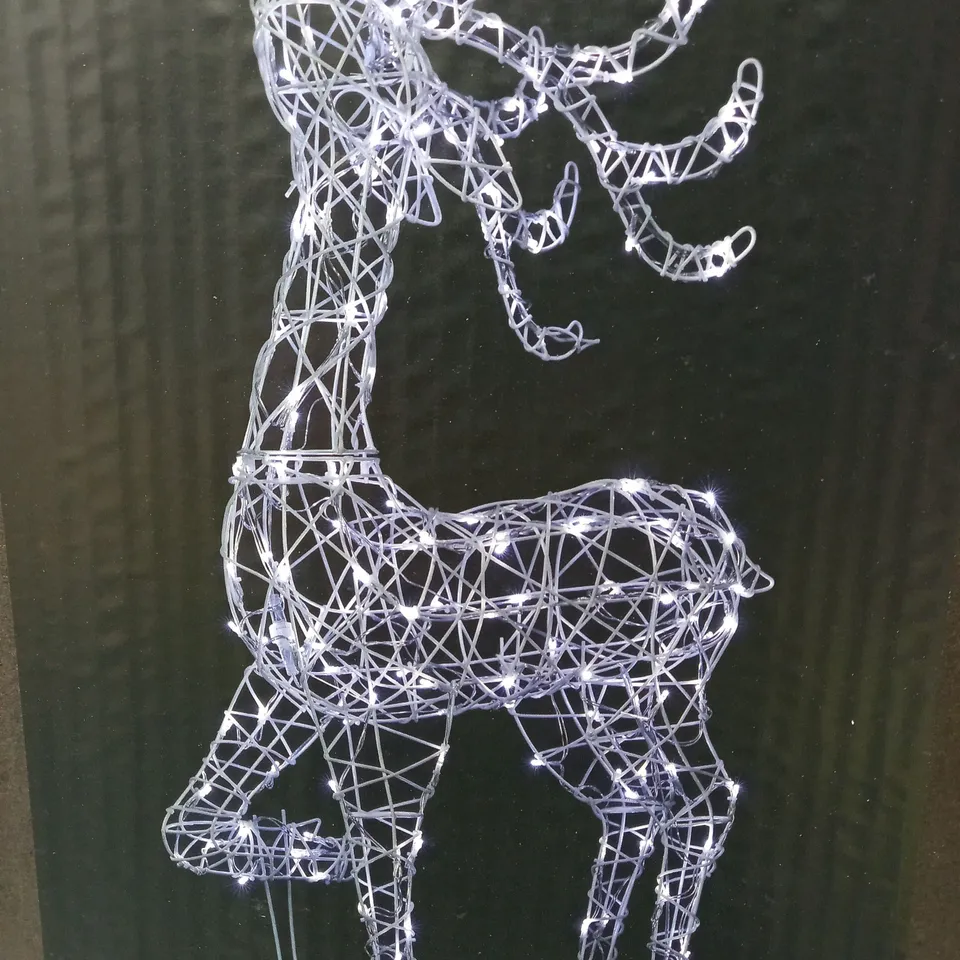 JOHN LEWIS 1M WHITE DEER WITH TIMER ICE WHITE LEDS