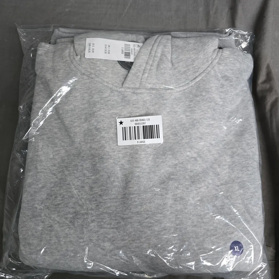 BAGGED HOLLISTER BOXY HOODIE IN GREY - XL