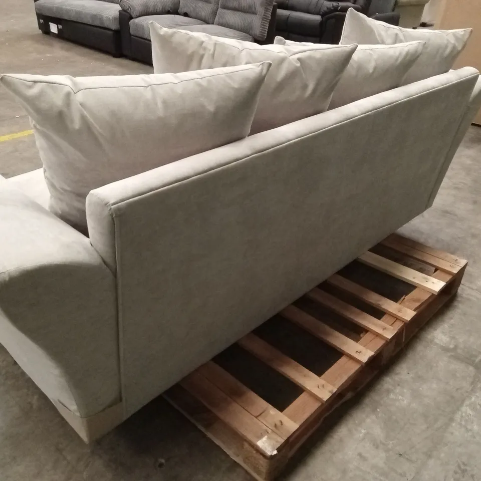 DURY FABRIC 3 SEATER SCATTER BACK SOFA - NATURAL RRP £499