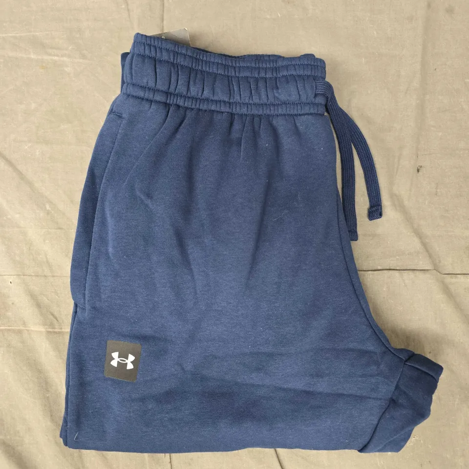 UNDER ARMOUR MEN'S FLEECE JOGGERS IN NAVY SIZE MEDIUM