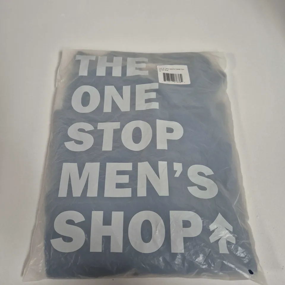 THE ONE STOP MENS SHOP MEN'S POLO SHIRT – FORGE BLUE – UK M