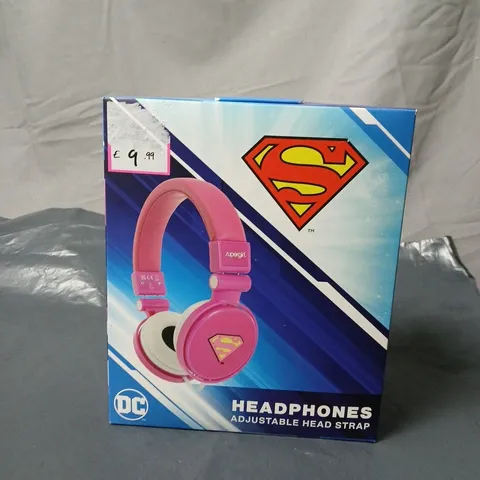 DC SUPERMAN HEADPHONES – ADJUSTABLE HEAD STRAP, PINK
