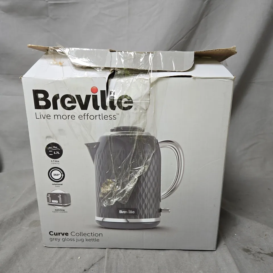 BREVILLE CURVE COLLECTION KETTLE - GREY