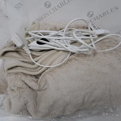 COZEE HOME VELVETSOFT HEATED THROW IN STONE