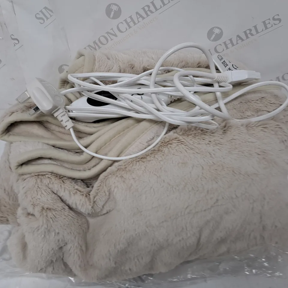 COZEE HOME VELVETSOFT HEATED THROW IN STONE 