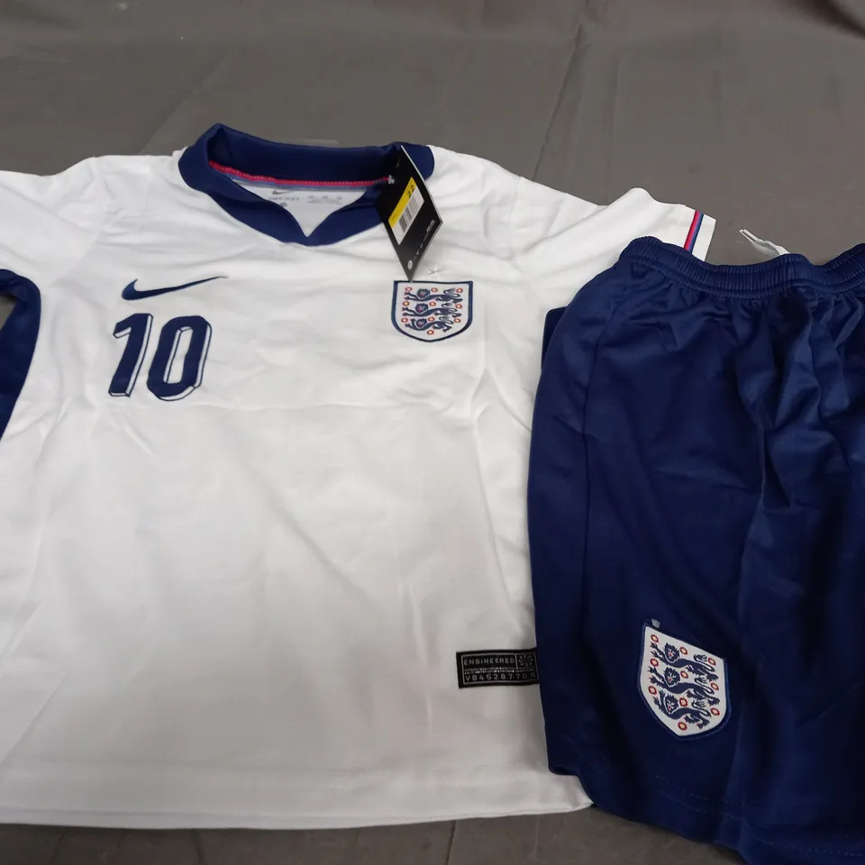 NIKE ENGLAND 2024 EUROS HOME SHIRT - BELLINGHAM 10 - KIDS SIZE 22