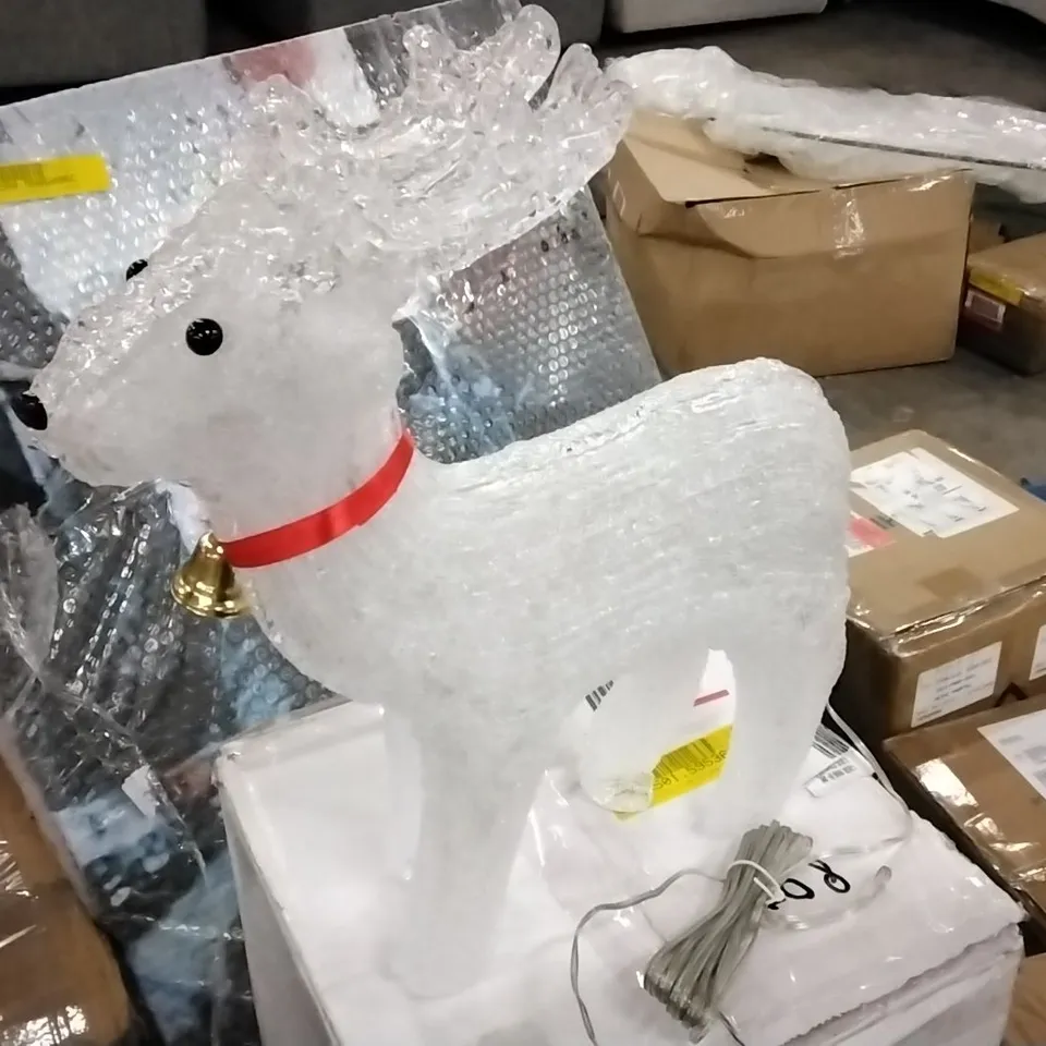 BOXED 38CM REINDEER GARDEN CHRISTMAS ACRYLIC