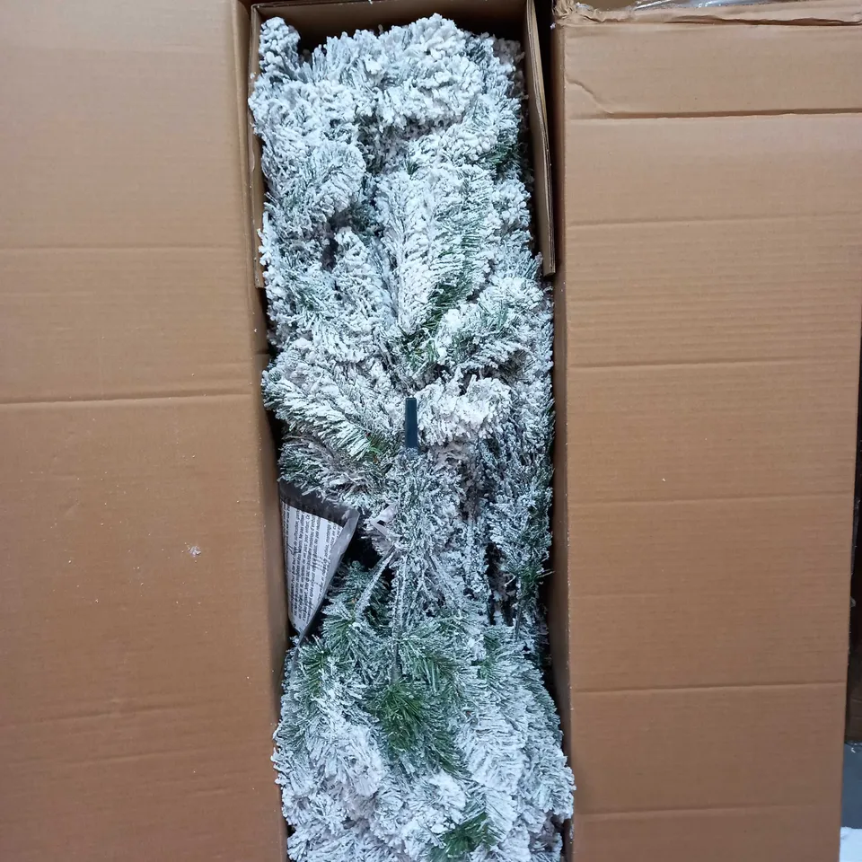 BOXED 7FT FLOCKED EMPEROR TREE - COLLECTION ONLY RRP £139