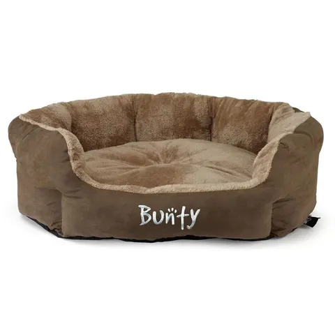 BOXED ANNE PET BED IN BROWN - MEDIUM 