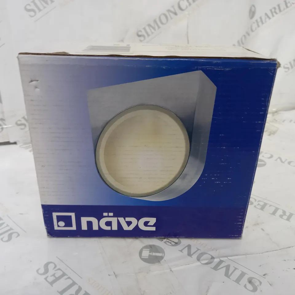 BOXED NAEVE LEUCHTEN 1-LIGHT OUTDOOR FLUSH MOUNT IN SILVER