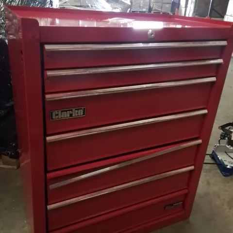 CLARKE BALL BEARING 7 DRAWER TOOL CHEST -RED-