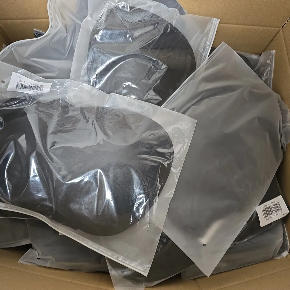 LARGE BOX OF APPROXIMATELY 20 ASSORTED CLOTHING ITEMS IN VARIOUS SIZES, STYLES AND COLOURS