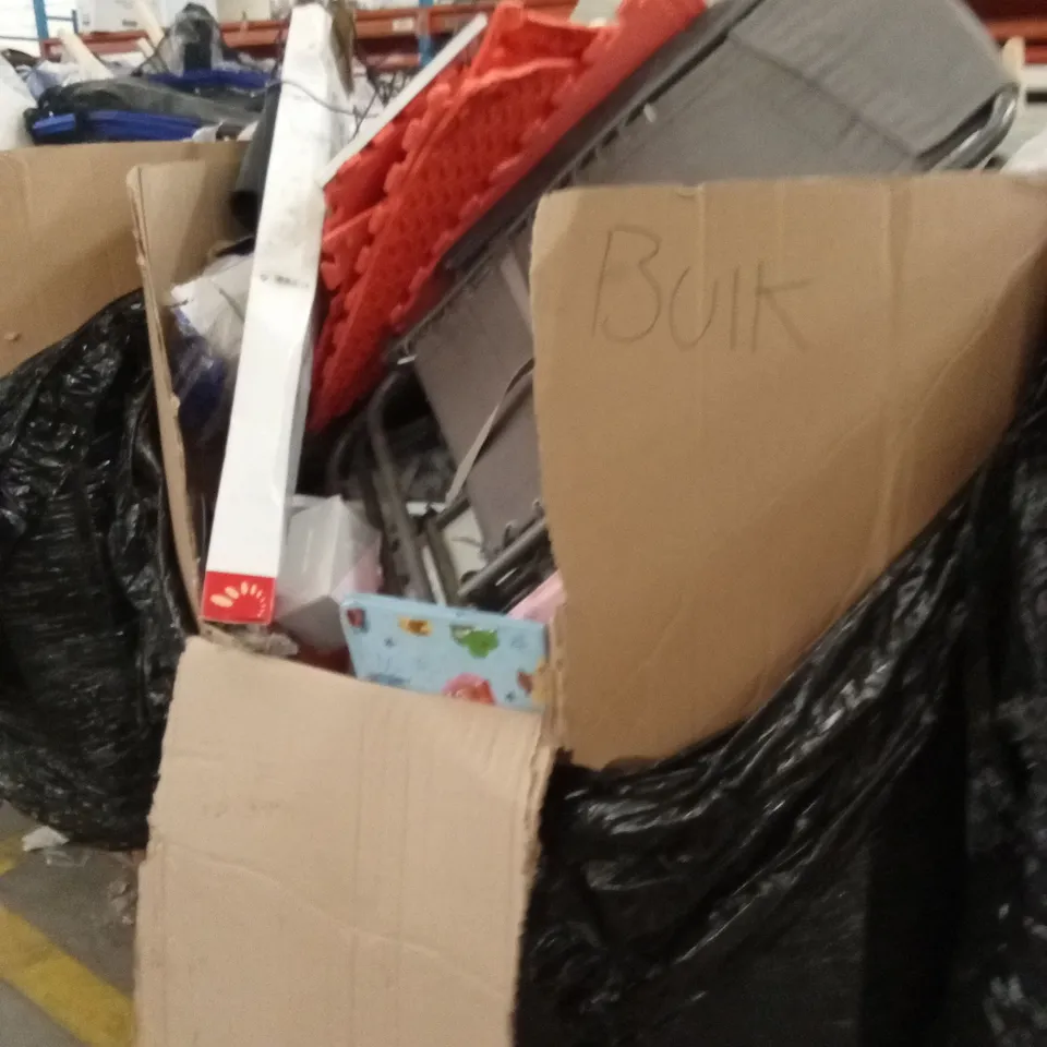 PALLET OF ASSORTED PRODUCTS AND ITEMS TO INCLUDE;SUN,FOAM MATS, STAINLESS STEEL,BASKET,PLUSHIE TOY,ETC