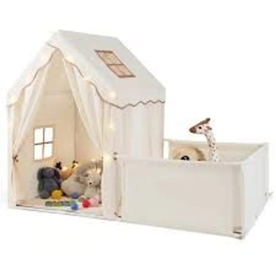 BOXED COSTWAY CHILDREN'S TENT HOUSE WITH MATTRESS & LIGHT