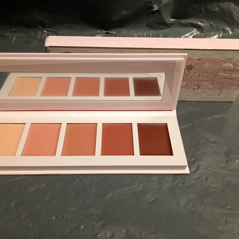 P LOUISE SEALED WITH A KISS LIPSTICK PALETTE – 5 SHADE PALETTE IN PINK PACKAGING
