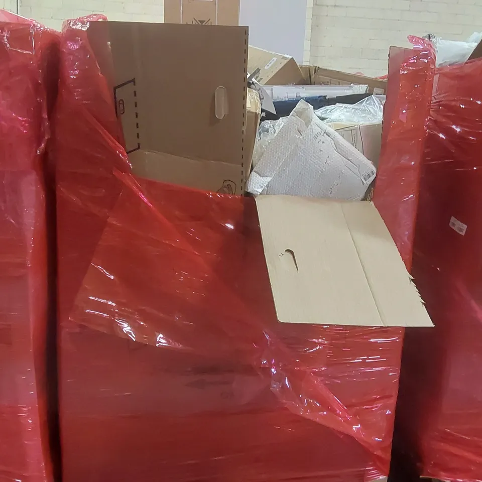 PALLET OF ASSORTED ITEMS TO INCLUDE: GOVEE LIFE SMART AIR PURIFIER 2, BABY UPSEAT,  UMBRELLA, DRILLING RULER, BLINDS ECT