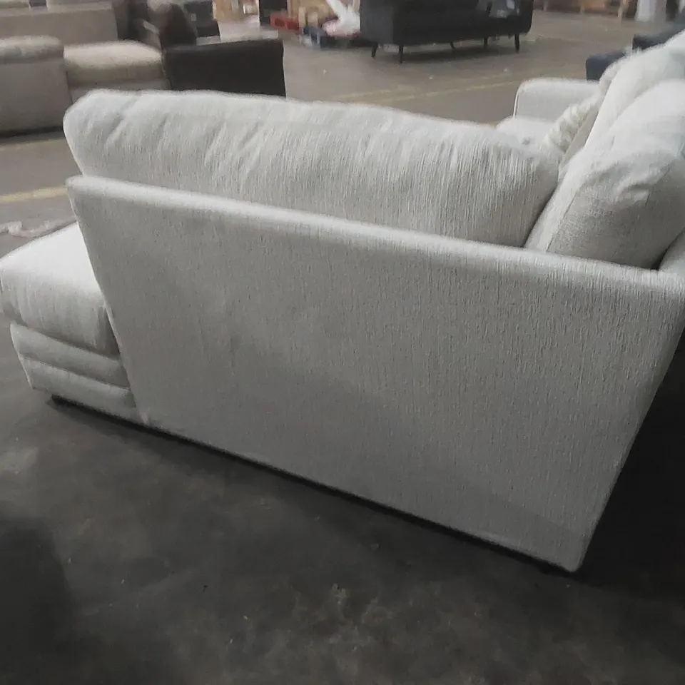 QUALITY DESIGNER MINC FABRIC RIGHT HAND CORNER CHAISE SOFA