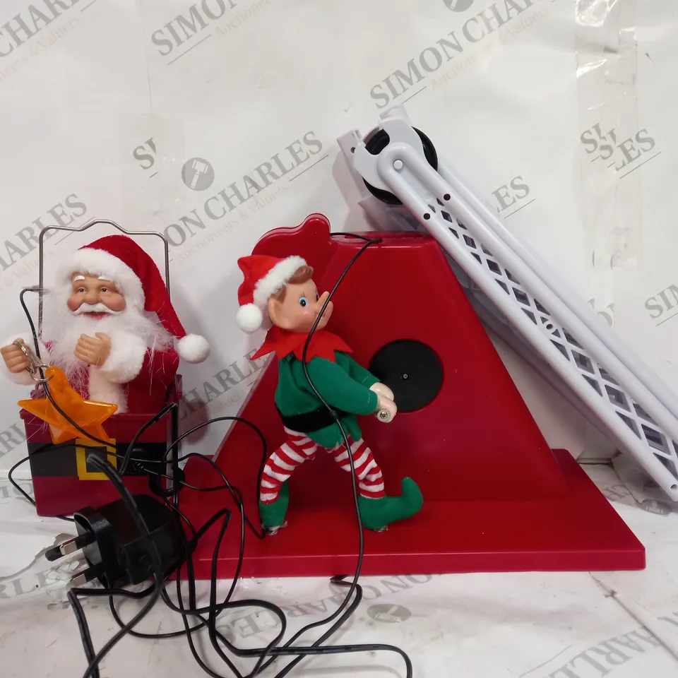 MR CHRISTMAS ANIMATED LIGHT UP CLIMBING CHRISTMAS CRANE