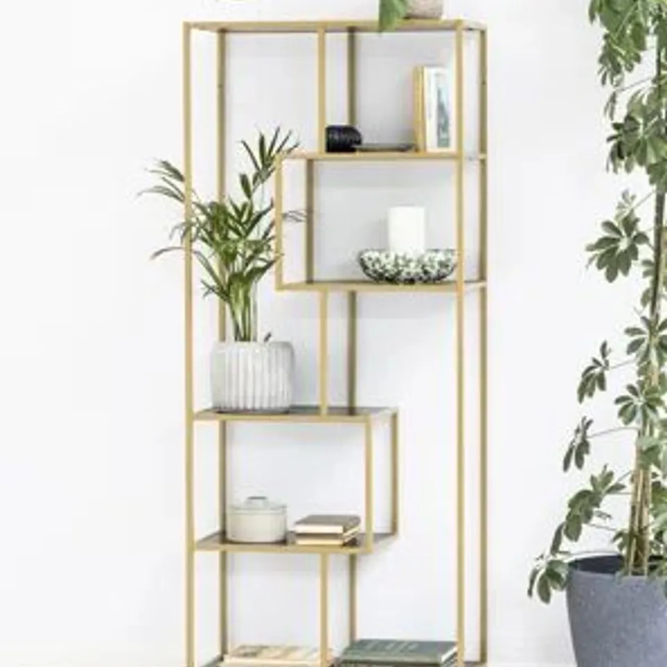 BOXED ROMI DA BOOKCASE GOLD/BLACK 