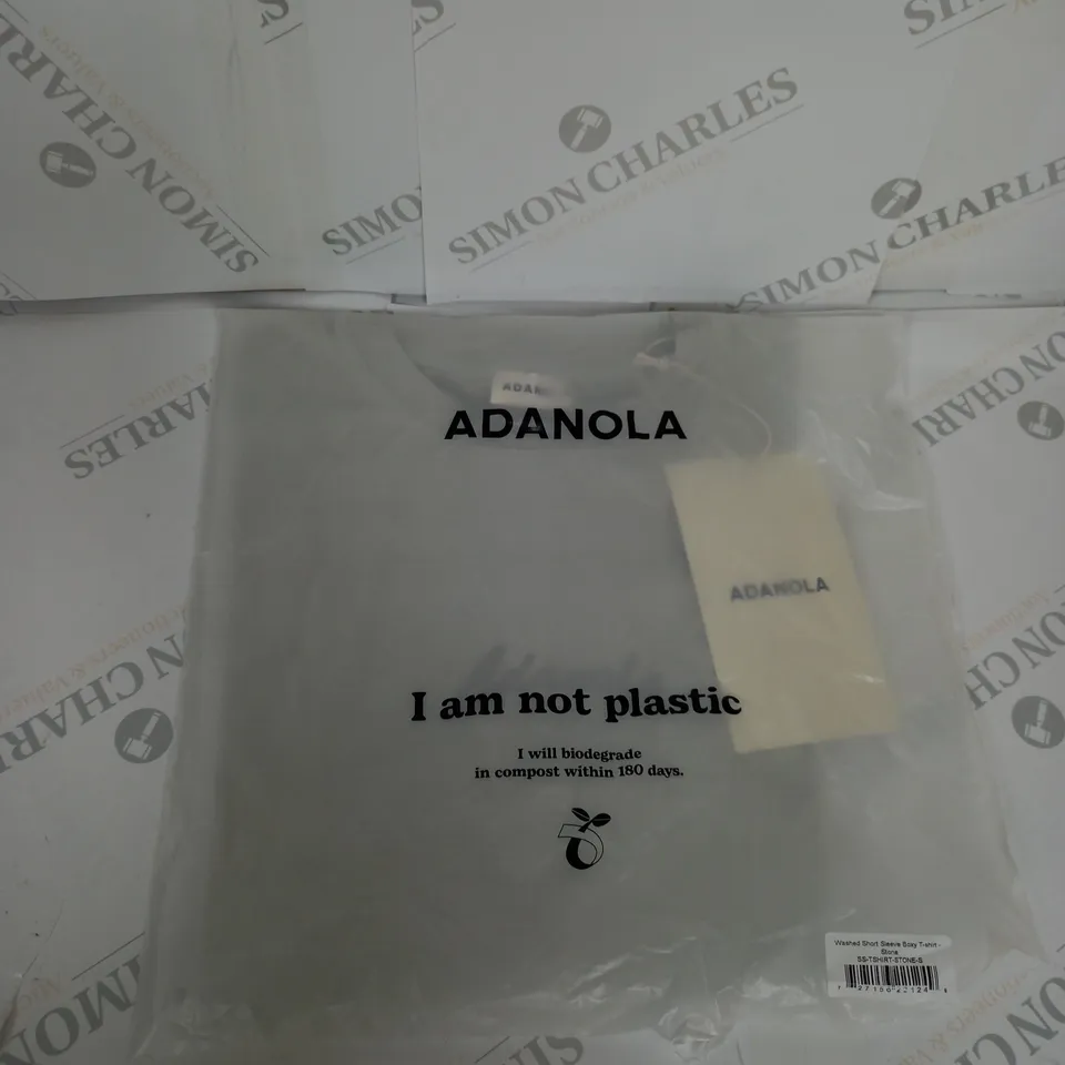 BAGGED ADANOLA WASHED SHORT SLEEVE T-SHIRT SIZE S