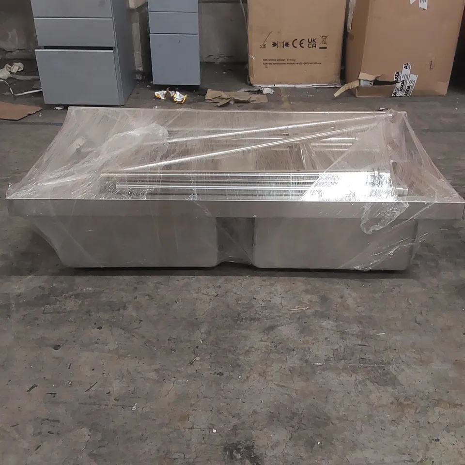 STAINLESS STEEL DOUBLE BOWL COMMERCIAL KITCHEN SINK