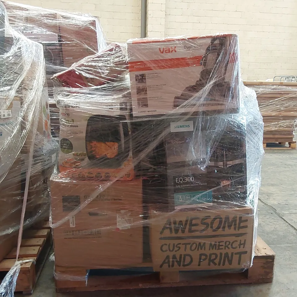 PALLET OF APPROXIMATELY 26 UNPROCESSED RAW RETURN HOUSEHOLD AND ELECTRICAL GOODS TO INCLUDE;