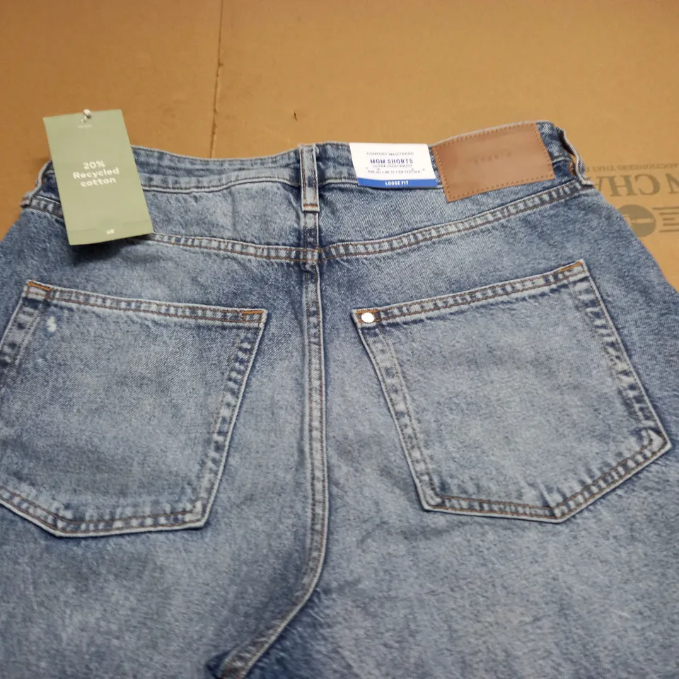 &DENIM LOOSE FIT MOM SHORTS - UK 12