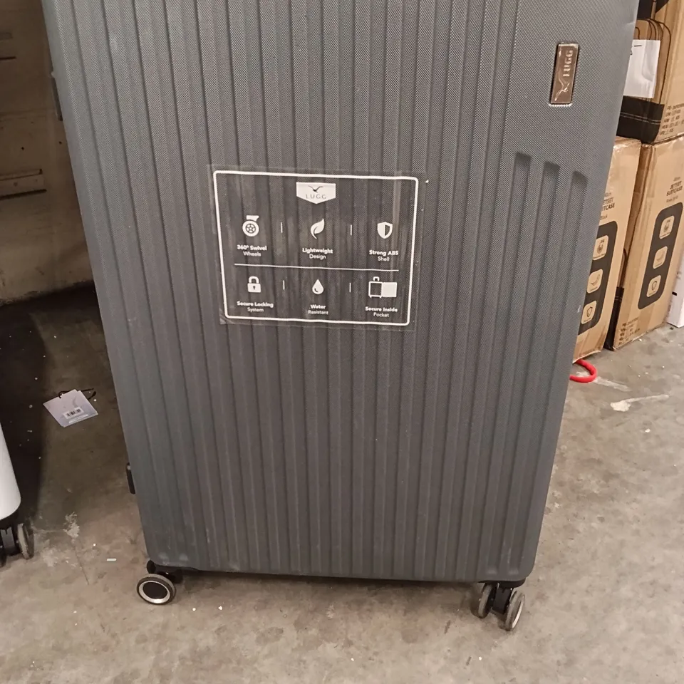 UNBOXED KEPLIN LUGG BIG SIZE TRAVEL SUITCASE WITH WHEELS SECURE LOCK SYSTEM GREY COLOUR 