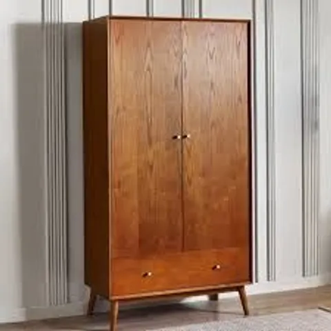 BOXED 2 DOOR 1 DRAWER WARDROBE - ACORN (2 BOXES)
