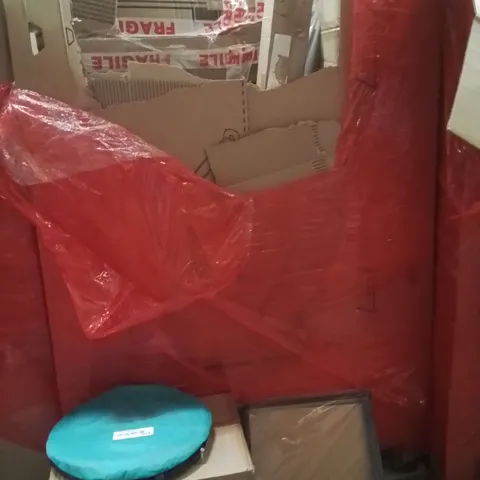PALLET OF ASSORTED HOUSEHOLD GOODS AND PRODUCTS TO INCLUDE;PICTURE FRAME,CEILING FAN,POPUP TENT