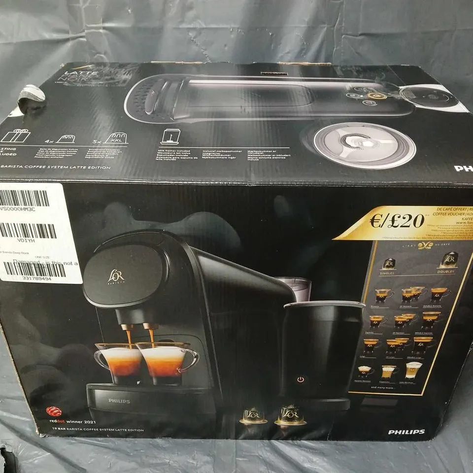 BOXED PHILIPS L'OR BARISTA COFFEE MACHINE - COLLECTION ONLY 