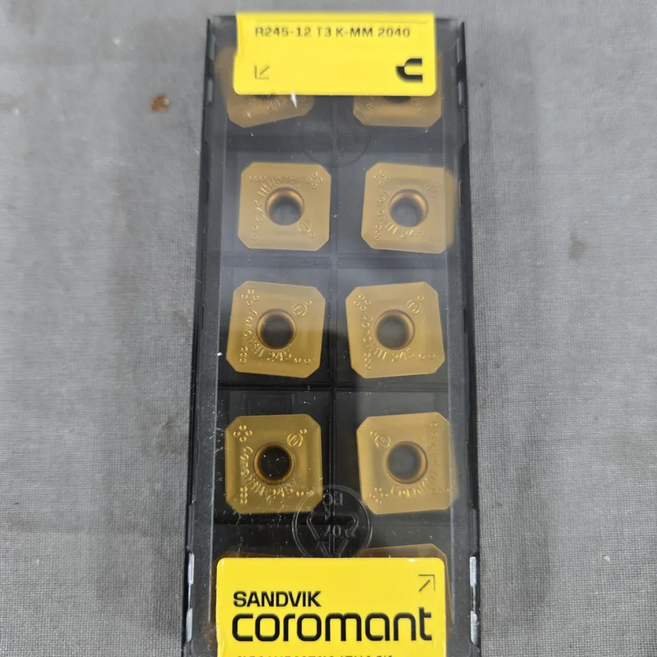 SANDVIK COROMANT COROMILL 245 CARBIDE MILLING INSERTS – 10 PCS IN CASE