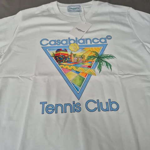 CASABLANCA TENNIS CLUB GRAPHIC T-SHIRT - SIZE UNSPECIFIED