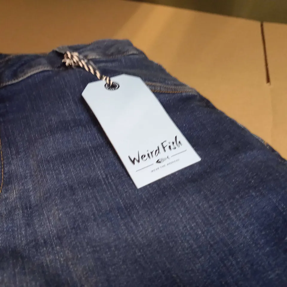 WEIRDFISH BLUE ARDEL MOM JEANS - SIZE 14