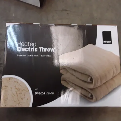 BOXED KEPLIN HEATED ELECTRIC THROW - CREAM 