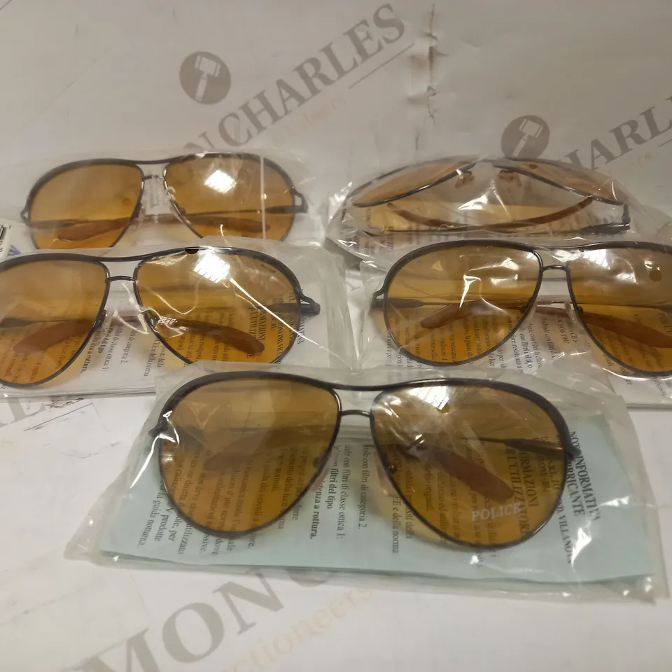 LOT OF 5 PAIRS OF POLICE SUNGLASSES