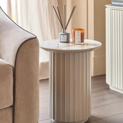 BOXED DANETTI AUSTIN NATURAL CERAMIC SIDE TABLE