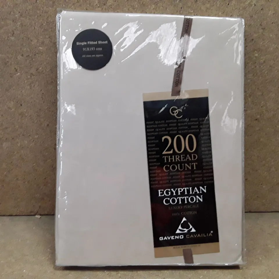 BRAND NEW GAVENO CAVALIA SINGLE FITTED SHEET - MOCHA