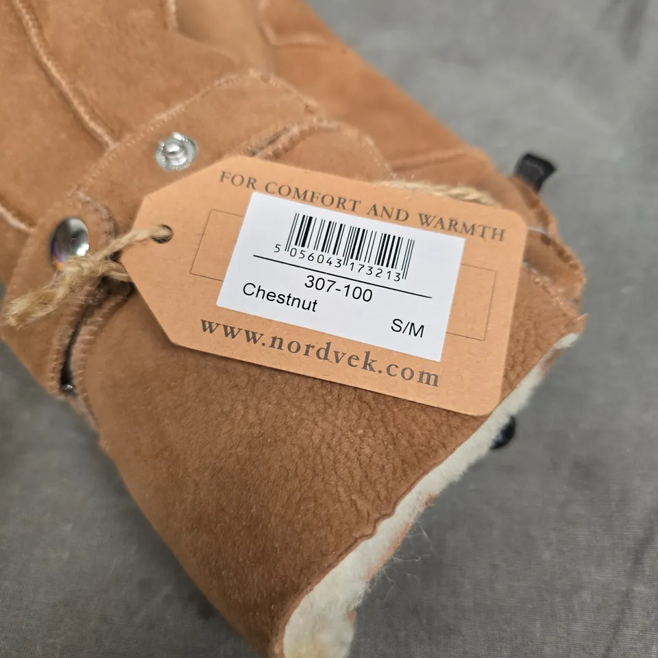 NORDVEK CHESTNUT LEATHER GLOVE – UK S/M