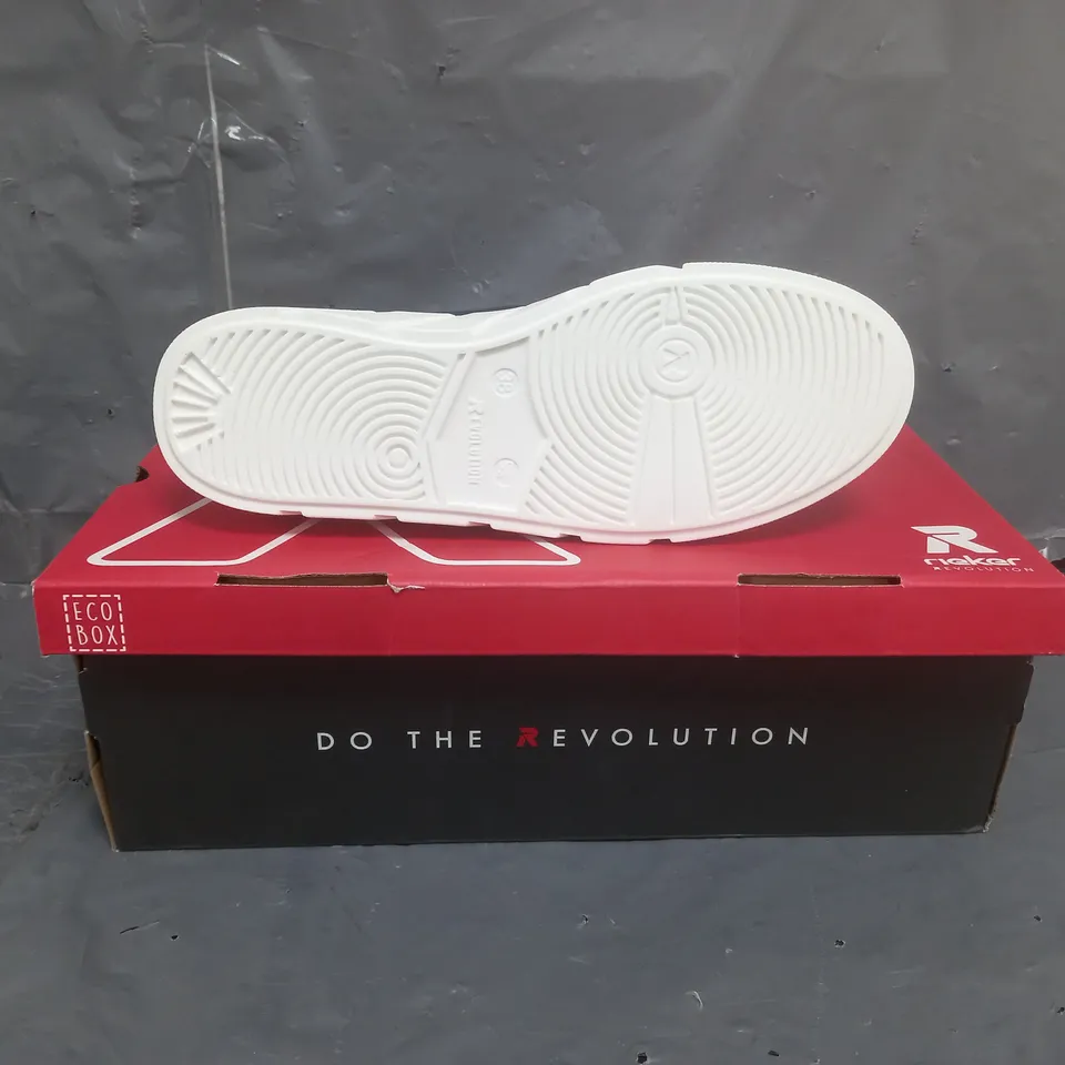 RIEKER CHUNKY PLATFORM TRAINERS DENIM BLUE SIZE 5