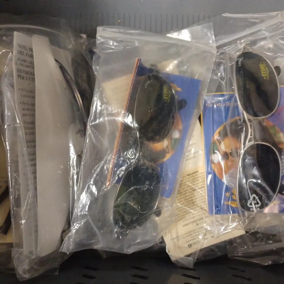 APPROXIMATELY 10 ASSORTED DE RIGO STING SUNGLASSES TO INCLUDE MODELS 4297, 4354, 4488, 6143 ETC.