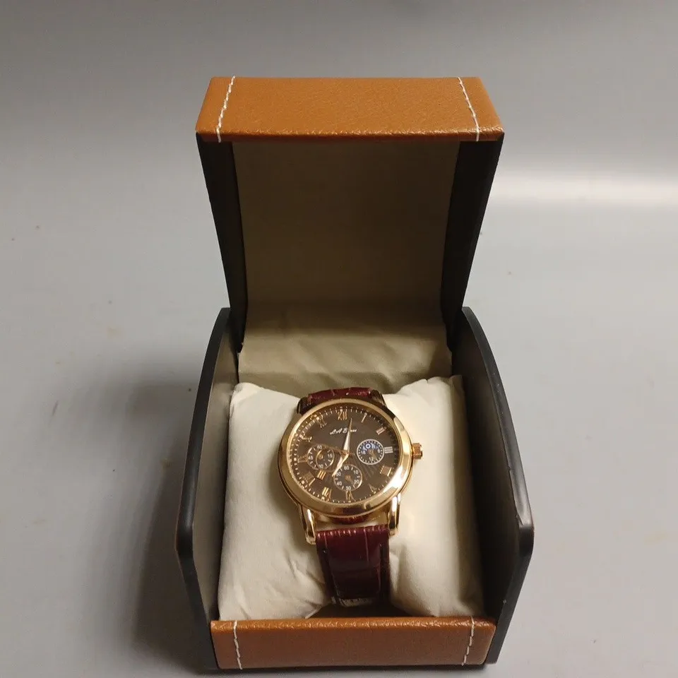MENS LA BANUS WATCH – LEATHER STRAP – GIFT BOX