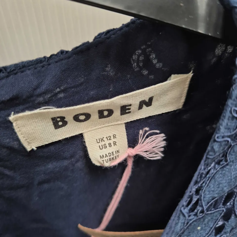 BODEN NAVY LACE DRESS – UK 12R (US 8R)