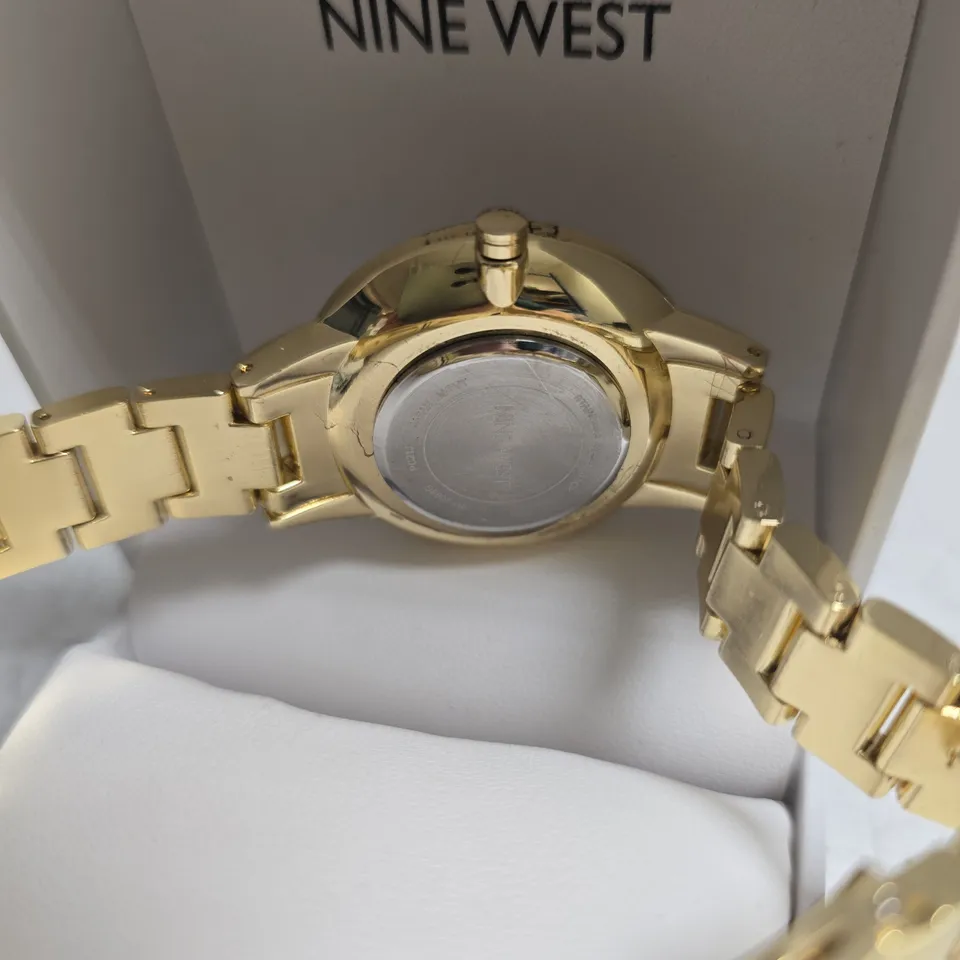 NINE WEST GOLD-TONE WRISTWATCH – BOXED